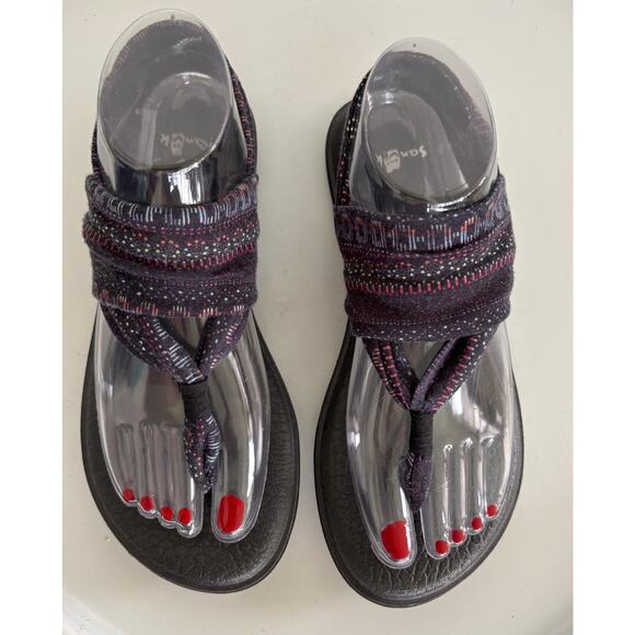Sanuk Sandals Womens Yoga Sling‎ 2 Flip Flop Slingback Multicolor Flats Size 6 - Picture 1 of 10